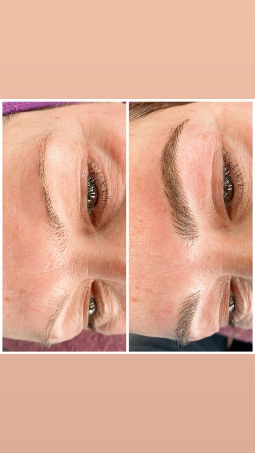 Eyebrow microblading retouch